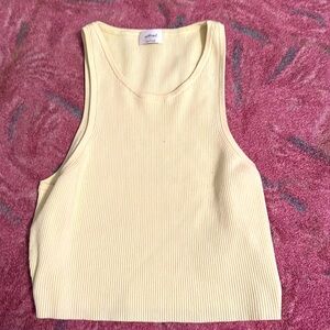 Light yellow Wilfred Aritzia tank top